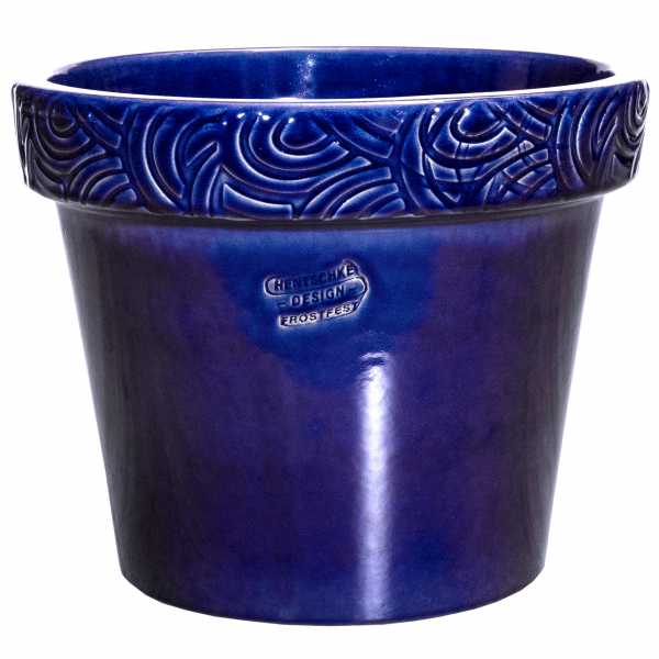 Hentschke Keramik Blumentopf Form 126 in effekt-blau